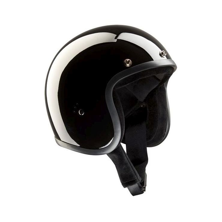 Bandit Jet Motorcycle Helmet Gloss Black Moore Speed Racing